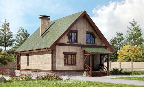 160-011-П Проект двухэтажного дома мансардный этаж, доступный коттедж из газобетона Котельнич | Проекты домов от House Expert