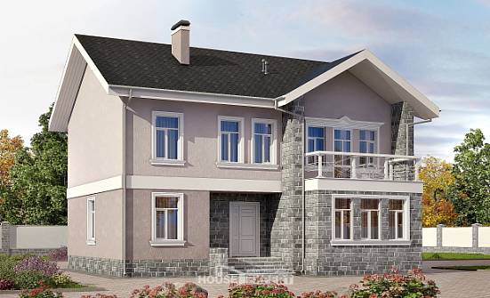 170-008-П Проект двухэтажного дома, доступный дом из газосиликатных блоков Кирово-Чепецк | Проекты домов от House Expert