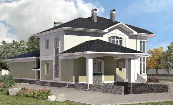 620-001-Л Проект трехэтажного дома, гараж, красивый коттедж из пеноблока Котельнич | Проекты домов от House Expert
