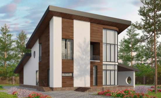 230-001-П Проект двухэтажного дома с мансардным этажом, красивый коттедж из кирпича Котельнич | Проекты домов от House Expert