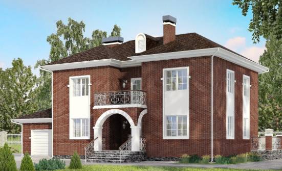 180-006-Л Проект двухэтажного дома, гараж, современный дом из кирпича Советск | Проекты домов от House Expert