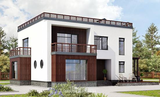 215-002-П Проект двухэтажного дома, красивый загородный дом из бризолита Советск | Проекты домов от House Expert