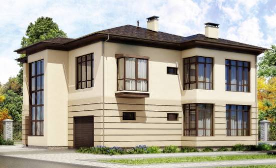 300-006-П Проект двухэтажного дома, гараж, огромный коттедж из кирпича Киров | Проекты домов от House Expert