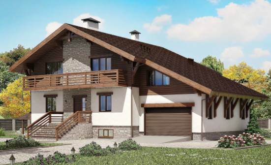 420-001-П Проект трехэтажного дома с мансардным этажом и гаражом, уютный домик из кирпича Советск | Проекты домов от House Expert