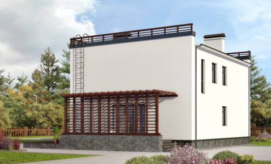 215-002-П Проект двухэтажного дома, красивый загородный дом из бризолита Советск | Проекты домов от House Expert