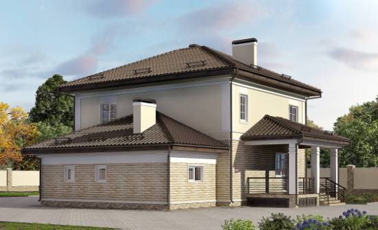 220-007-П Проект двухэтажного дома, гараж, средний дом из кирпича Советск | Проекты домов от House Expert