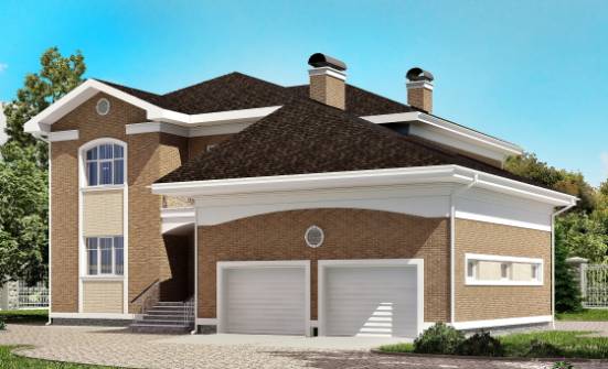 335-002-П Проект двухэтажного дома, гараж, просторный загородный дом из кирпича Киров | Проекты домов от House Expert