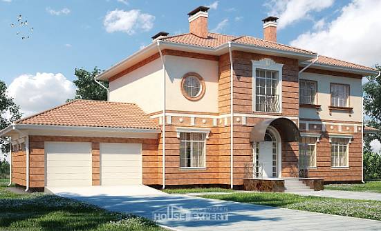 285-001-Л Проект двухэтажного дома, гараж, большой коттедж из кирпича Кирово-Чепецк | Проекты домов от House Expert