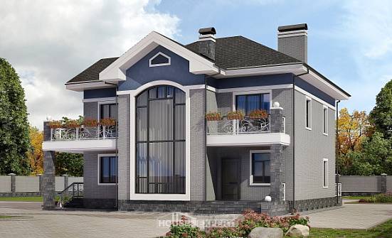 200-006-Л Проект двухэтажного дома, современный загородный дом из кирпича Котельнич | Проекты домов от House Expert
