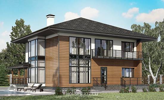 245-001-П Проект двухэтажного дома, уютный загородный дом из поризованных блоков Советск | Проекты домов от House Expert