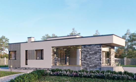175-001-Л Проект одноэтажного дома, бюджетный домик из арболита Кирово-Чепецк | Проекты домов от House Expert