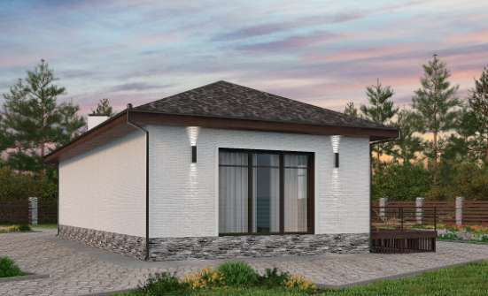 145-001-Л Проект бани из блока Котельнич | Проекты одноэтажных домов от House Expert