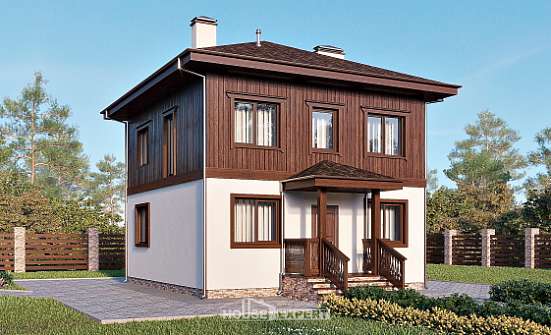 100-006-Л Проект двухэтажного дома, классический дом из газобетона Советск | Проекты домов от House Expert