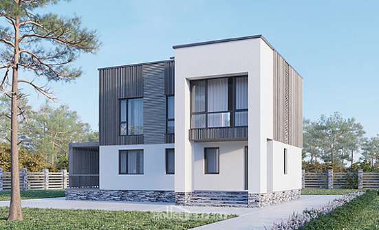 150-017-П Проект двухэтажного дома, недорогой загородный дом из бризолита Советск | Проекты домов от House Expert