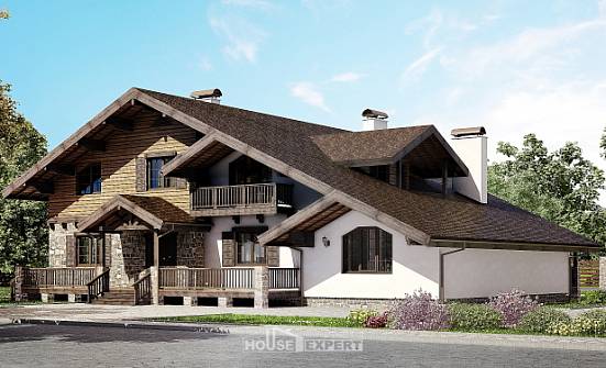 320-002-П Проект двухэтажного дома с мансардой, просторный домик из кирпича Кирово-Чепецк | Проекты домов от House Expert