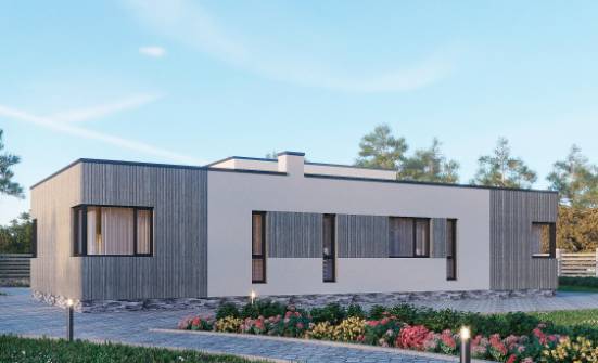 175-001-Л Проект одноэтажного дома, бюджетный домик из арболита Кирово-Чепецк | Проекты домов от House Expert