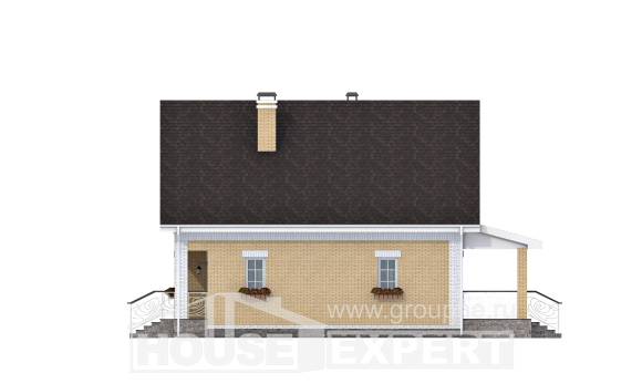 130-004-П Проект двухэтажного дома с мансардным этажом, красивый домик из твинблока, Советск