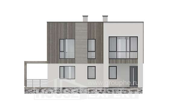 150-017-П Проект двухэтажного дома, компактный загородный дом из керамзитобетонных блоков, Кирово-Чепецк