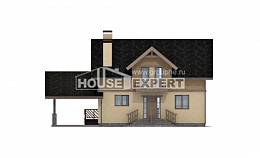 150-011-Л Проект двухэтажного дома с мансардным этажом и гаражом, простой загородный дом из твинблока, Вятские Поляны