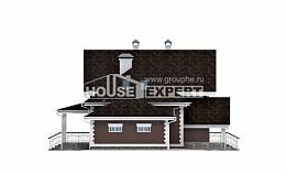 190-003-Л Проект двухэтажного дома мансардой, гараж, уютный коттедж из бризолита, Вятские Поляны