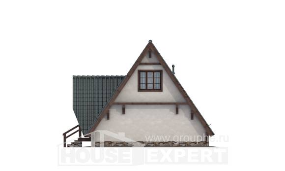 070-003-П Проект двухэтажного дома мансардой, бюджетный домик из бревен, Вятские Поляны
