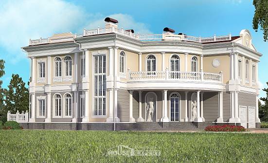 505-001-П Проект двухэтажного дома и гаражом, красивый домик из керамзитобетонных блоков, Кирово-Чепецк