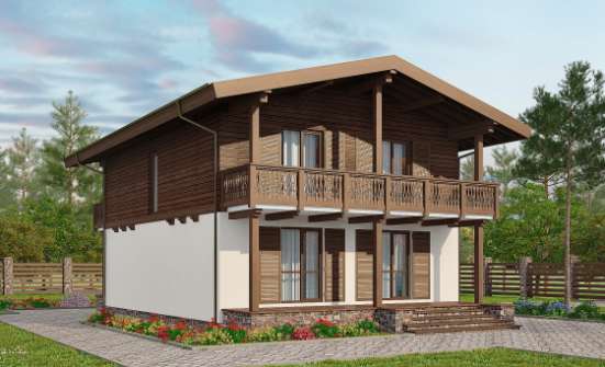 150-016-Л Проект двухэтажного дома с мансардой, небольшой загородный дом из поризованных блоков, Кирово-Чепецк
