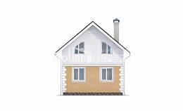 070-002-П Проект двухэтажного дома с мансардой, экономичный коттедж из арболита, Киров
