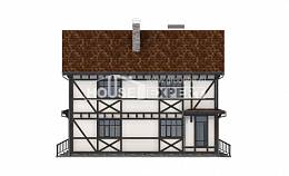 180-004-Л Проект двухэтажного дома мансардой и гаражом, бюджетный дом из кирпича, Советск