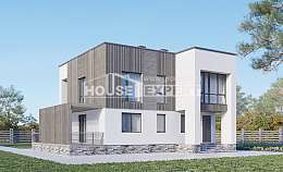 150-017-П Проект двухэтажного дома, простой дом из керамзитобетонных блоков, Вятские Поляны