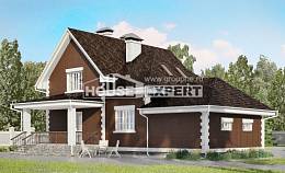 190-003-Л Проект двухэтажного дома с мансардой, гараж, просторный домик из газосиликатных блоков, Вятские Поляны