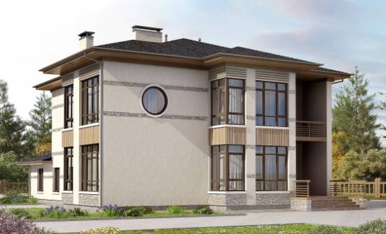 345-001-П Проект двухэтажного дома, красивый коттедж из газосиликатных блоков, Котельнич