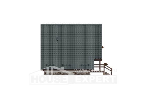 070-003-П Проект двухэтажного дома с мансардным этажом, уютный коттедж из бревен, Кирово-Чепецк