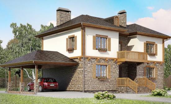 155-006-Л Проект двухэтажного дома, гараж, доступный загородный дом из керамзитобетонных блоков, Котельнич
