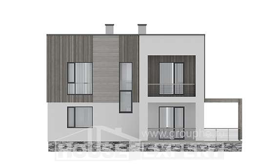 150-017-П Проект двухэтажного дома, уютный дом из пеноблока, Советск