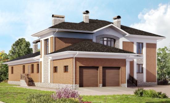 520-002-Л Проект трехэтажного дома, гараж, просторный домик из твинблока, Котельнич