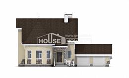 275-001-Л Проект двухэтажного дома мансардный этаж и гаражом, классический домик из кирпича, Киров